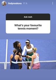 Linda Noskova posted on her Instagram stories